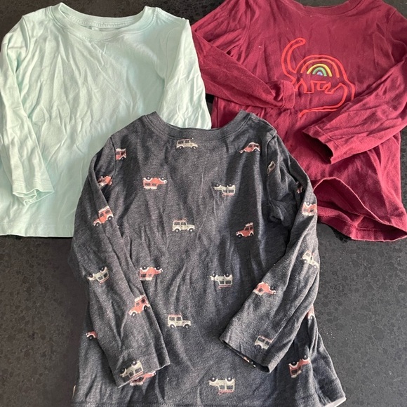 Children's Long Sleeve Shirt Set - Blue, Red, Gray - Picture 1 of 4